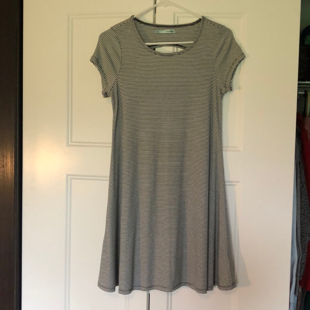 Black and white stripped dress